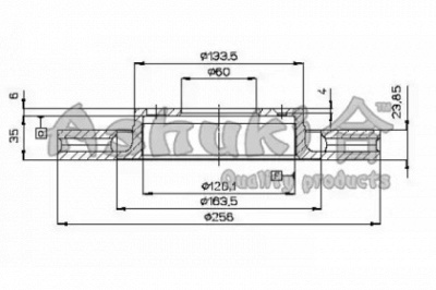 ASHUKI j02701 -  Тормозной диск