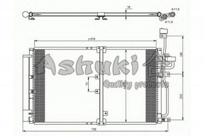ASHUKI j03304 -  Конденсатор, кондиционер