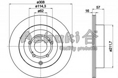 ASHUKI k01656 -  Тормозной диск