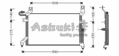 ASHUKI k46005 -  Конденсатор, кондиционер