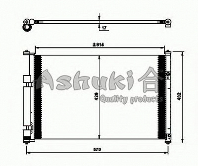 ASHUKI k46015 -  Конденсатор, кондиционер