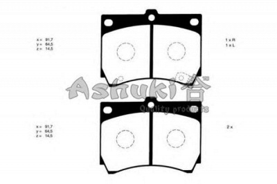 ASHUKI m04505 -  Комплект тормозных колодок, дисковый тормоз