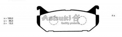 ASHUKI m07505 -  Комплект тормозных колодок, дисковый тормоз