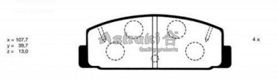 ASHUKI m07506 -  Комплект тормозных колодок, дисковый тормоз
