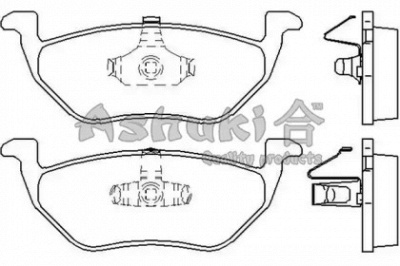 ASHUKI m07545 -  Комплект тормозных колодок, дисковый тормоз