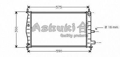 ASHUKI m55912 -  Радиатор, охлаждение двигателя