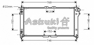 ASHUKI m55920 -  Радиатор, охлаждение двигателя