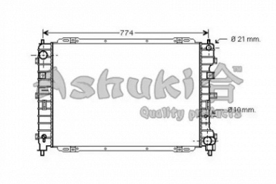ASHUKI m55932 -  Радиатор, охлаждение двигателя