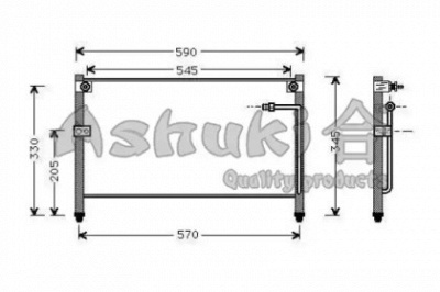 ASHUKI m55955 -  Конденсатор, кондиционер