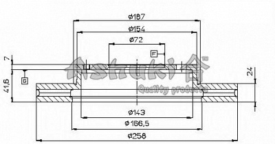 ASHUKI m60610 -  Тормозной диск