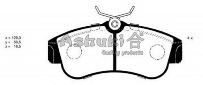 ASHUKI n00930 -  Комплект тормозных колодок, дисковый тормоз
