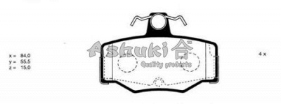ASHUKI n00935 -  Комплект тормозных колодок, дисковый тормоз