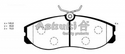 ASHUKI n00975 -  Комплект тормозных колодок, дисковый тормоз