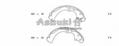 ASHUKI n01106 -  Комплект тормозных колодок