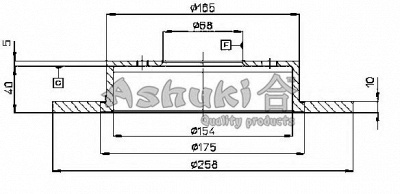 ASHUKI n01378 -  Тормозной диск