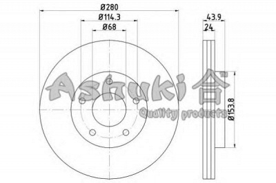 ASHUKI n01418 -  Тормозной диск