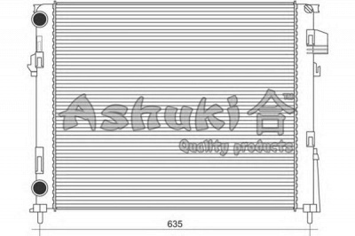 ASHUKI n65307 -  Радиатор, охлаждение двигателя