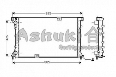 ASHUKI n65310 -  Радиатор, охлаждение двигателя