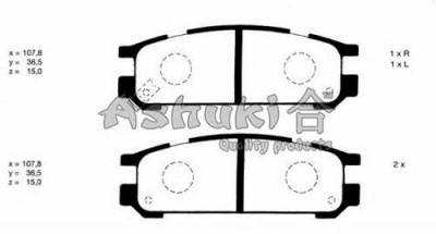 ASHUKI s01111 -  Комплект тормозных колодок, дисковый тормоз