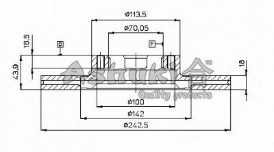 ASHUKI s01602 -  Тормозной диск