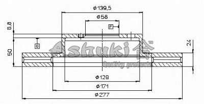 ASHUKI s01635 -  Тормозной диск
