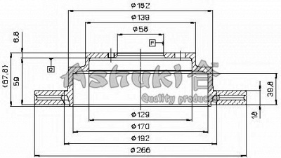 ASHUKI s01720 -  Тормозной диск