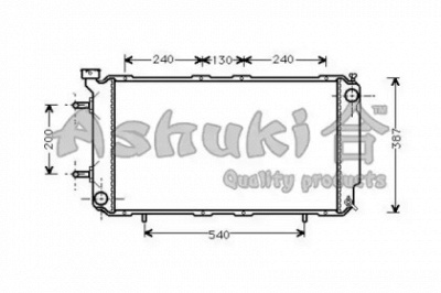 ASHUKI s55006 -  Радиатор, охлаждение двигателя