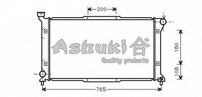 ASHUKI s55011 -  Радиатор, охлаждение двигателя