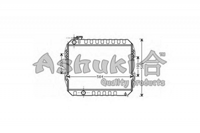 ASHUKI t55237 -  Радиатор, охлаждение двигателя