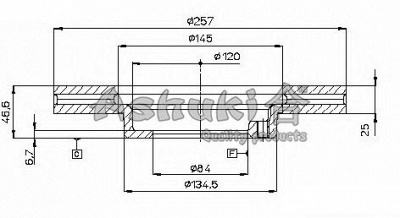 ASHUKI t60276 -  Тормозной диск