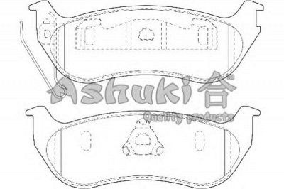 ASHUKI us104238 -  Комплект тормозных колодок, дисковый тормоз