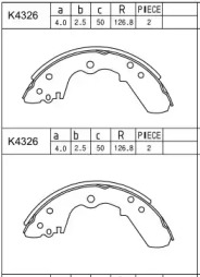 ASIMCO k4326 -  Комплект тормозных колодок