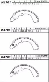 ASIMCO k4701 -  Комплект тормозных колодок