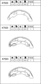 ASIMCO k7003 -  Комплект тормозных колодок