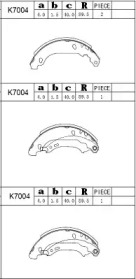 ASIMCO k7004 -  Комплект тормозных колодок