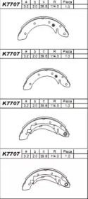 ASIMCO k7707 -  Колодки тормозные барабанные, комплект
