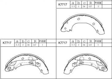 ASIMCO k7717 -  Комплект тормозных колодок