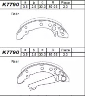 ASIMCO k7790 -  Комплект тормозных колодок