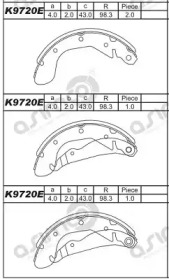 ASIMCO k9720e -  ТОРМОЗНЫЕ КОЛОДКИ БАРАБАННЫЕ