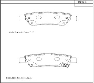 ASIMCO kd1015 -  Колодки тормозные дисковые передние, комплект