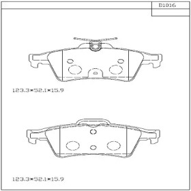 ASIMCO kd1016 -  Комплект тормозных колодок, дисковый тормоз