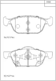 ASIMCO kd1202 -  Комплект тормозных колодок, дисковый тормоз
