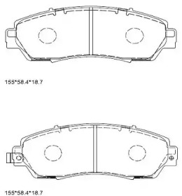 ASIMCO kd1508 -  Колодки тормозные дисковые передние, комплект