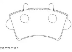ASIMCO kd1511 -  Комплект тормозных колодок, дисковый тормоз