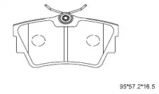 ASIMCO kd1518 -  Комплект тормозных колодок, дисковый тормоз