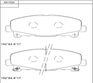 ASIMCO kd1522 -  Колодки тормозные дисковые передние, комплект