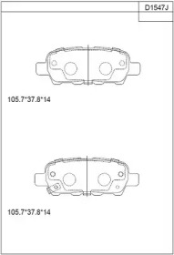 ASIMCO kd1547 -  Комплект тормозных колодок, дисковый тормоз