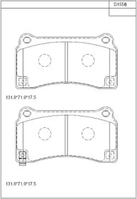 ASIMCO kd1556 -  Комплект тормозных колодок, дисковый тормоз