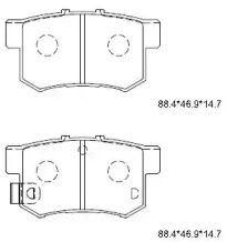 ASIMCO kd1702n -  Комплект тормозных колодок, дисковый тормоз