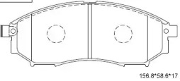 ASIMCO kd1755 -  Колодки тормозные дисковые передние, комплект